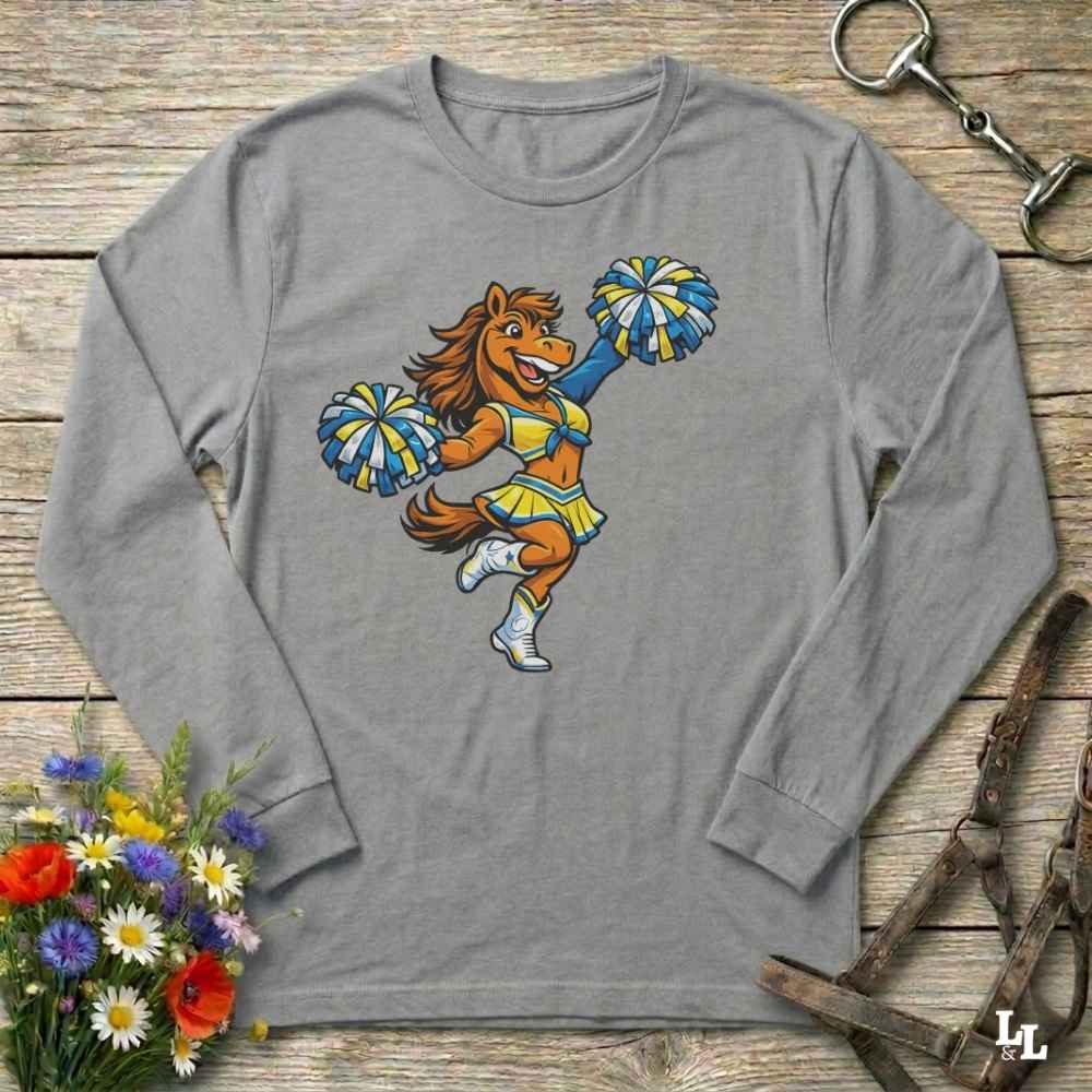 Cheerleader Longsleeve Tee Long Sleeve Shirt Gift For Horse Lover