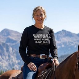 Lets Wake Up Super Early Long Sleeve Tee Gift For Horse Lover