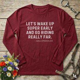 Lets Wake Up Super Early Long Sleeve Tee Gift For Horse Lover