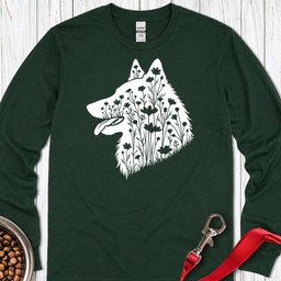 Belgian Tervuren Flowers Long Sleeve Shirt Gift For Dog Lover