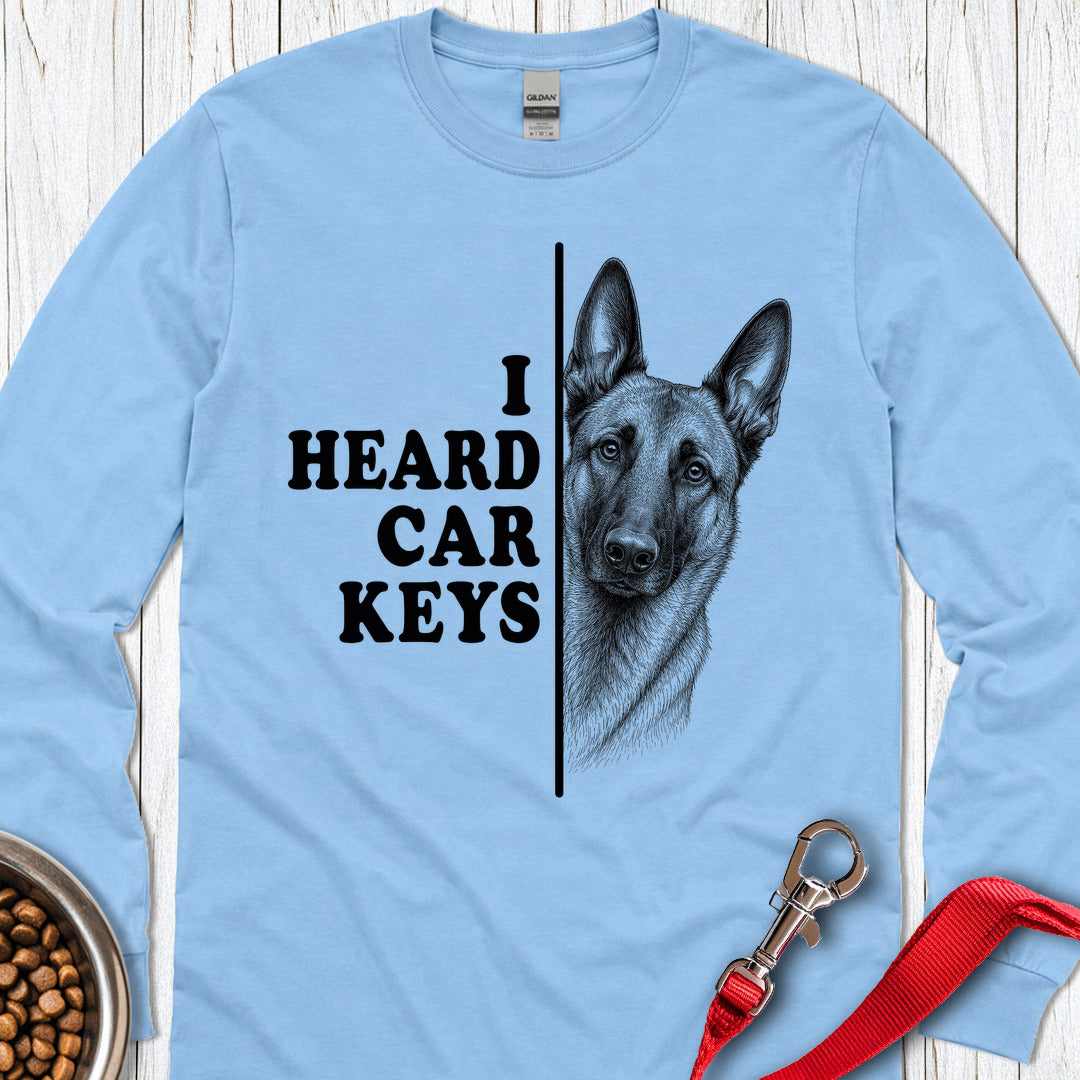 Belgian Malinois Car Keys Long Sleeve Shirt Gift For Dog Lover