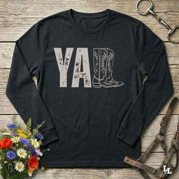 Yall Boots Long Sleeve Tee Gift For Horse Lover