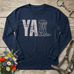 Yall Boots Long Sleeve Tee Gift For Horse Lover