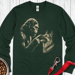 Bigfoot German Shepherd Boop Long Sleeve Shirt Gift For Dog Lover