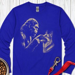 Bigfoot German Shepherd Boop Long Sleeve Shirt Gift For Dog Lover