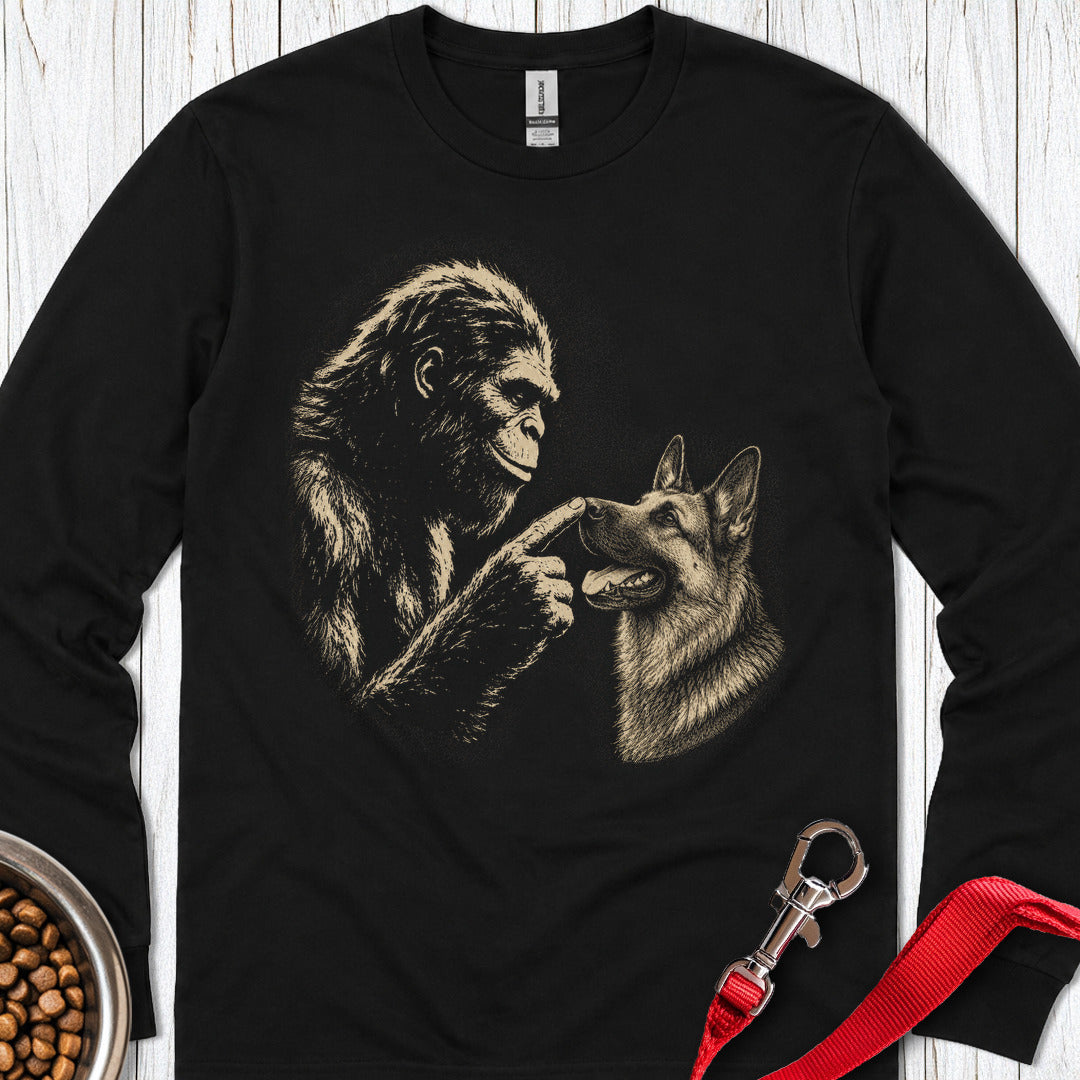 Bigfoot German Shepherd Boop Long Sleeve Shirt Gift For Dog Lover