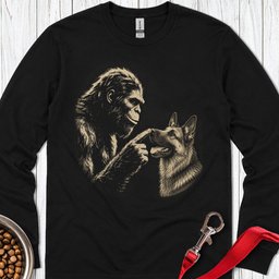 Bigfoot German Shepherd Boop Long Sleeve Shirt Gift For Dog Lover