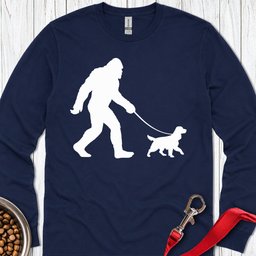 Bigfoot Walking Cocker Spaniels Long Sleeve Shirt Gift For Dog Lover