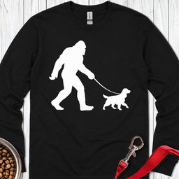 Bigfoot Walking Cocker Spaniels Long Sleeve Shirt Gift For Dog Lover