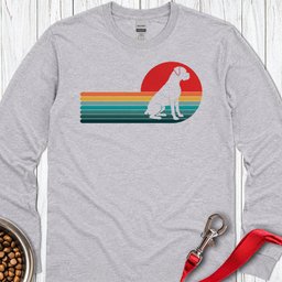 Boxer Retro Long Sleeve Shirt Gift For Dog Lover