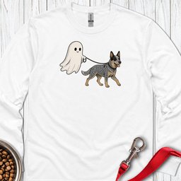 Blue Heeler Ghost Halloween Long Sleeve Shirt Gift For Dog Lover
