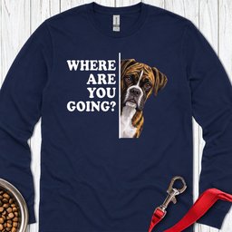 Brindle Boxer Alert Long Sleeve Shirt Gift For Dog Lover