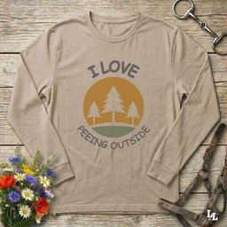 I Love Peeing Outside Long Sleeve Tee Gift For Horse Lover