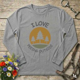 I Love Peeing Outside Long Sleeve Tee Gift For Horse Lover