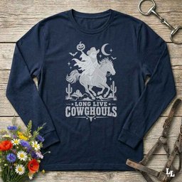 Long Live Cowghouls 2 Long Sleeve Tee Gift For Horse Lover