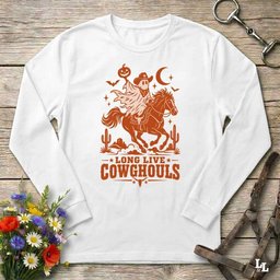Long Live Cowghouls 2 Long Sleeve Tee Gift For Horse Lover