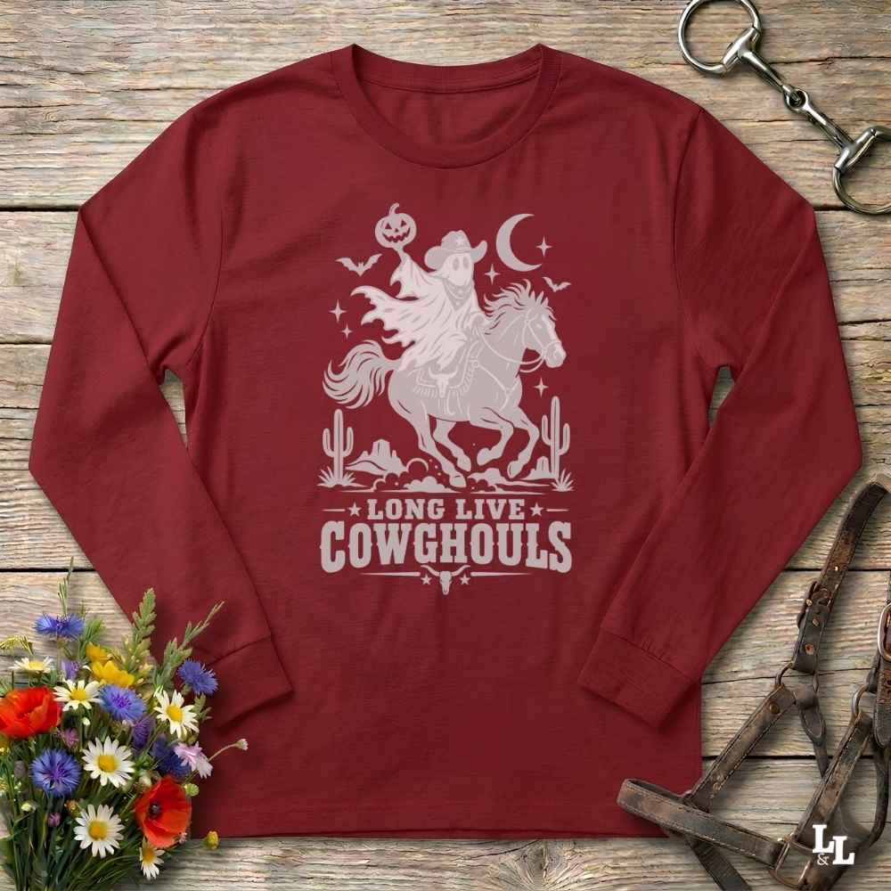 Long Live Cowghouls 2 Long Sleeve Tee Gift For Horse Lover