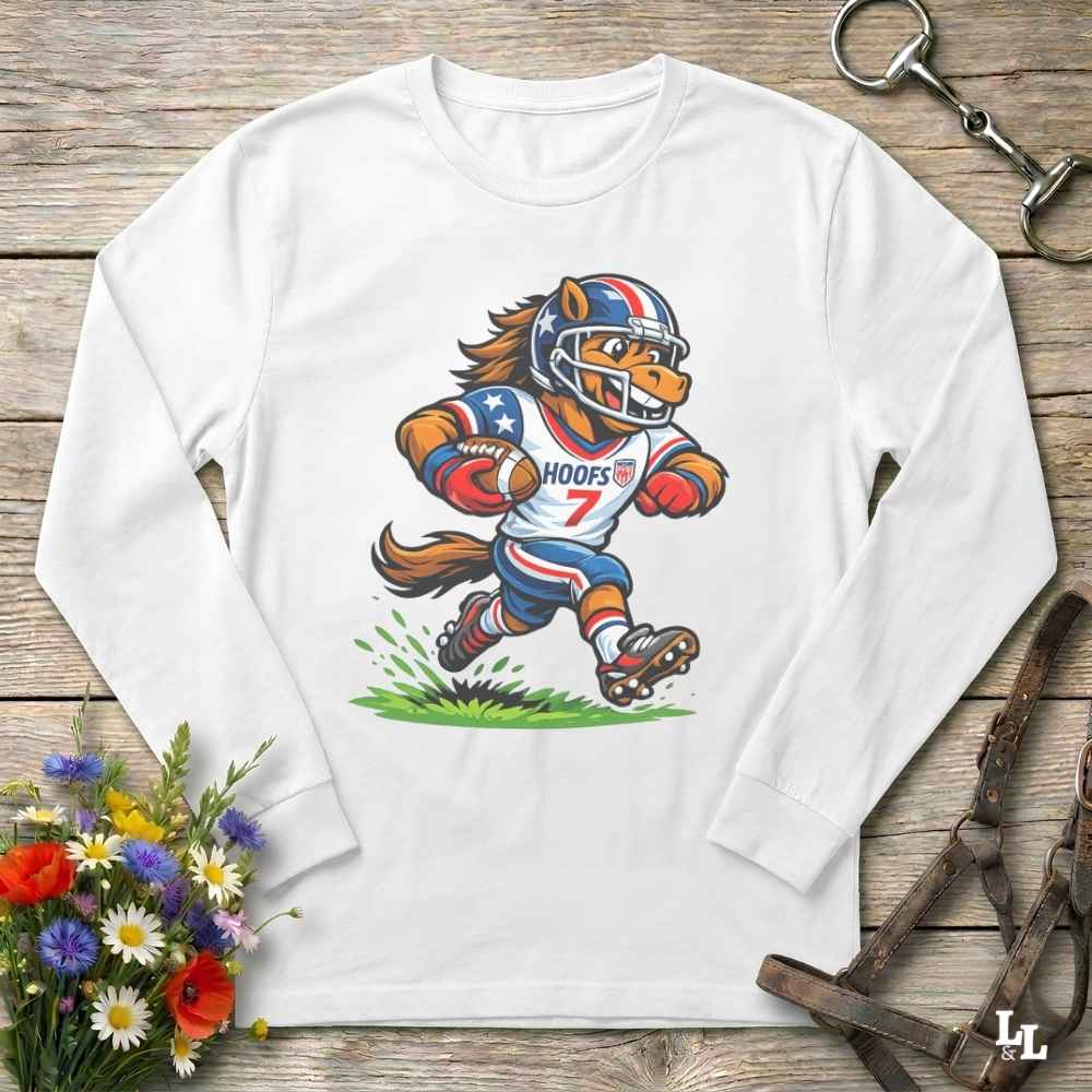 American Football Long Sleeve Tee Gift For Horse Lover