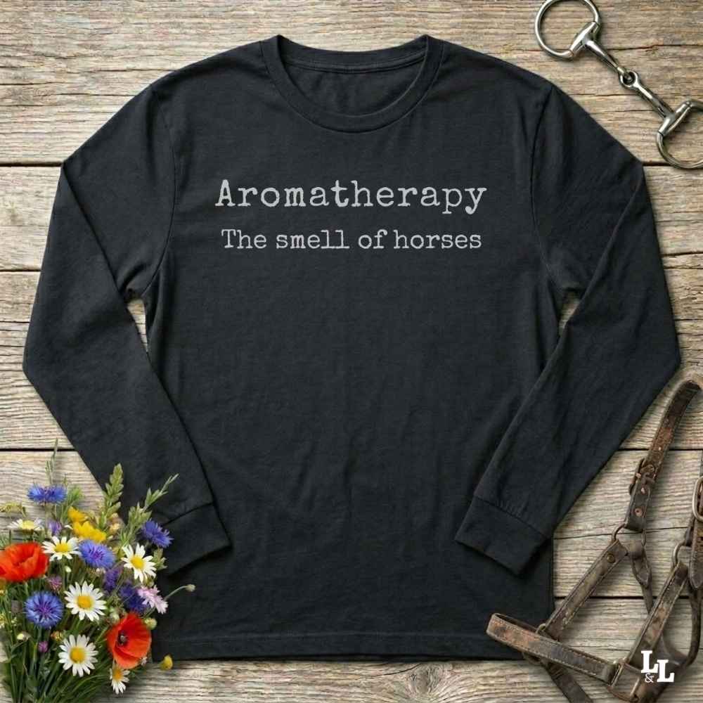 Aromatherapy Long Sleeve Tee Gift For Horse Lover
