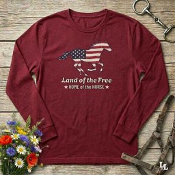 Home Of The Horse Longsleeve Tee Long Sleeve Shirt Gift For Horse Lover