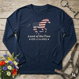 Home Of The Horse Longsleeve Tee Long Sleeve Shirt Gift For Horse Lover