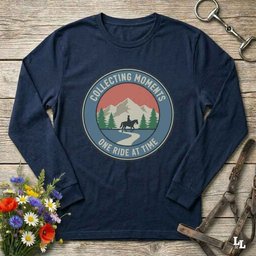 Collecting Moments Long Sleeve Tee Gift For Horse Lover