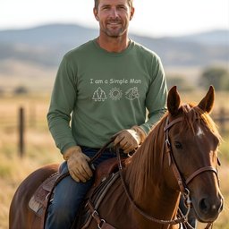 I Am A Simple Man Long Sleeve Tee Gift For Horse Lover