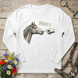 Boop Long Sleeve Tee Gift For Horse Lover