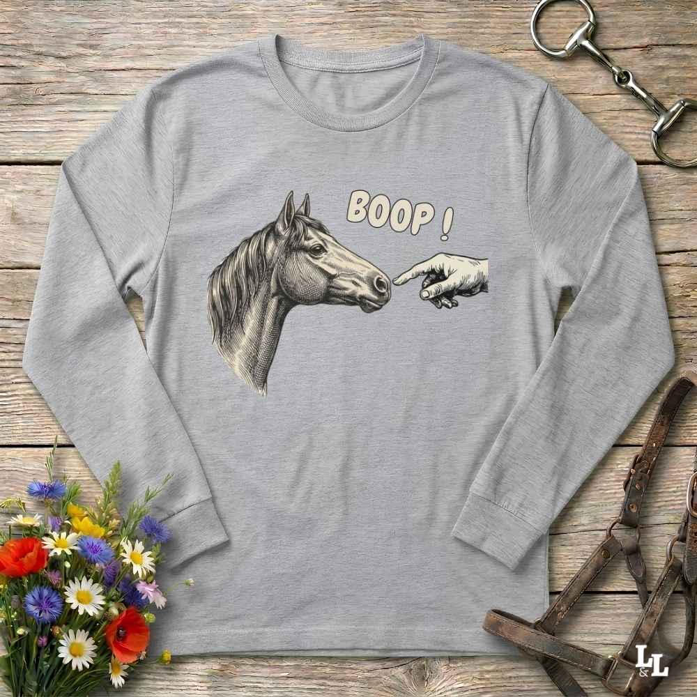 Boop Long Sleeve Tee Gift For Horse Lover