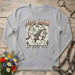 Boo Haw Long Sleeve Tee Gift For Horse Lover