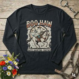 Boo Haw Long Sleeve Tee Gift For Horse Lover