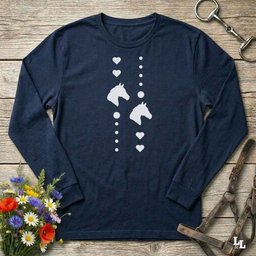 I Love Horses Simple Long Sleeve Tee Gift For Horse Lover
