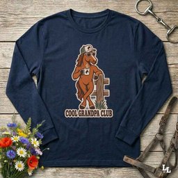 Cool Grandpa Club Long Sleeve Tee Gift For Grandpa