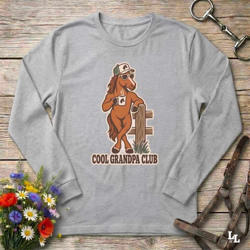 Cool Grandpa Club Long Sleeve Tee Gift For Grandpa