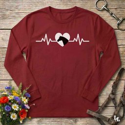 Horsebeat Long Sleeve Tee Gift For Horse Lover