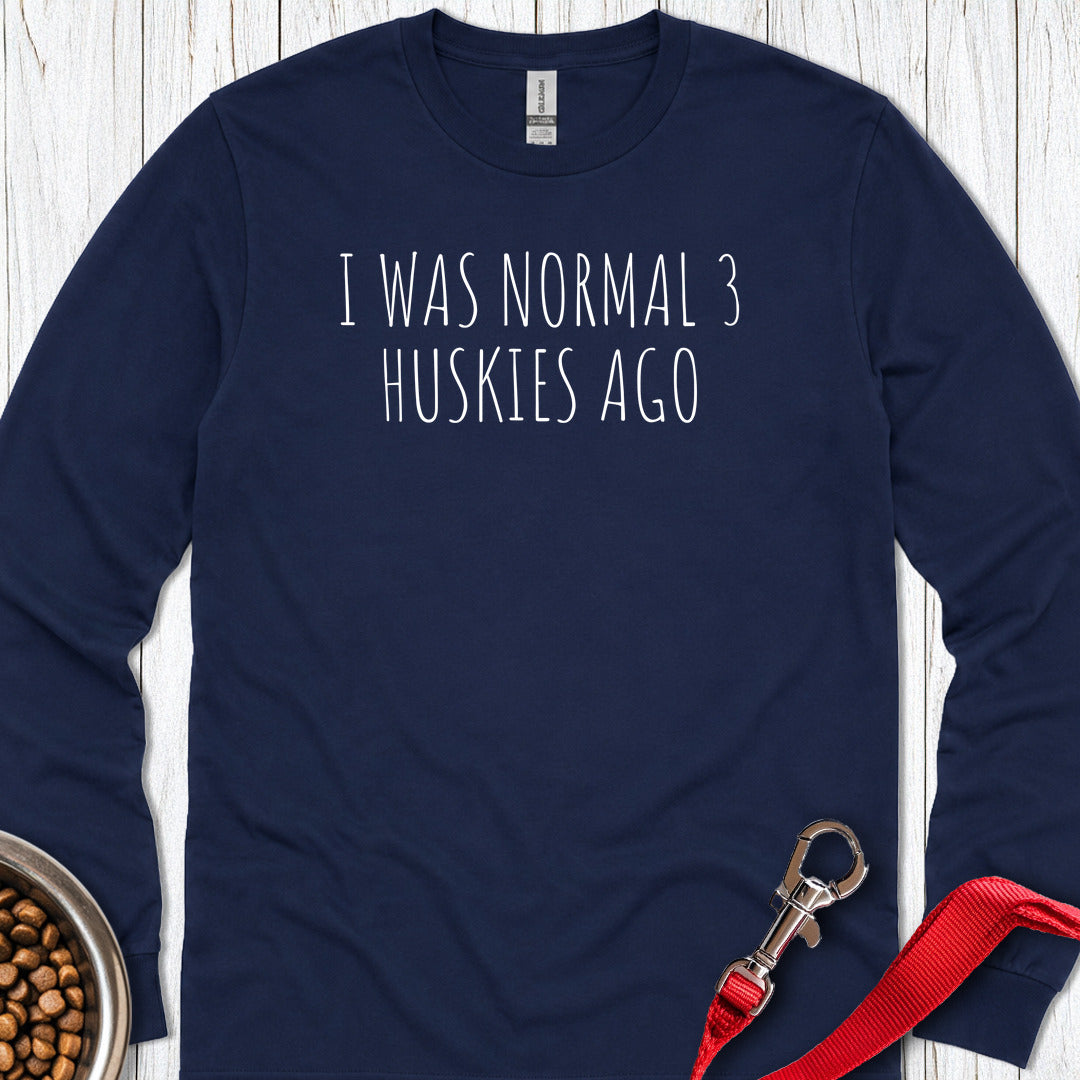 3 Huskies Long Sleeve Shirt Gift For Dog Lover