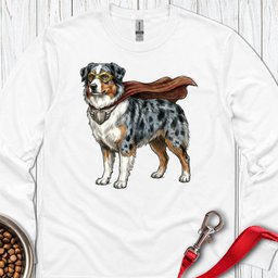 Australian Shepherd Superhero Long Sleeve Shirt Gift For Dog Lover