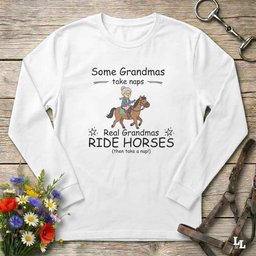 Napping Grandma Long Sleeve Tee Gift For Grandma