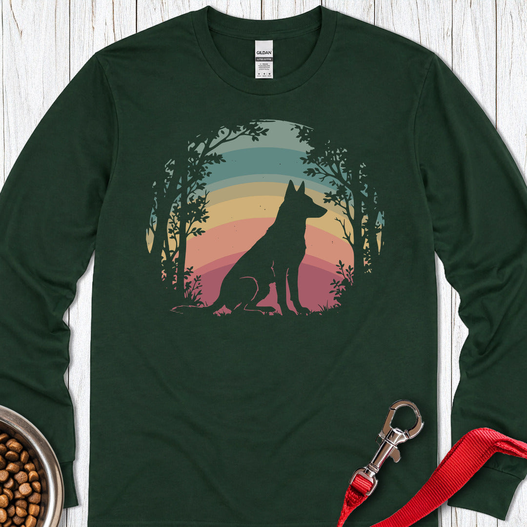 Belgian Malinois Nature Long Sleeve Shirt Gift For Dog Lover