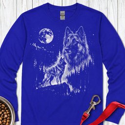 Belgian Tervuren Moonlight Long Sleeve Shirt Gift For Dog Lover