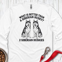 2 Huskies Long Sleeve Shirt Gift For Dog Lover