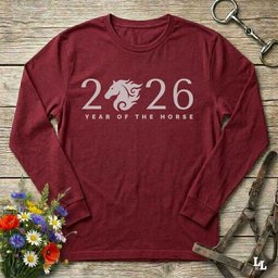 Year Of The Horse Long Sleeve Tee Gift For Horse Lover