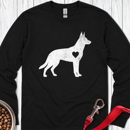 Belgian Malinois Love Long Sleeve Shirt Gift For Dog Lover