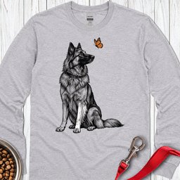 Belgian Tervuren Butterfly Long Sleeve Shirt Gift For Dog Lover