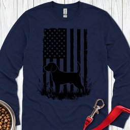 Beagle USA Flag Long Sleeve Shirt Gift For Dog Lover