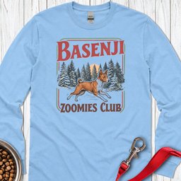 Basenji Zoomies Club Long Sleeve Shirt Gift For Dog Lover