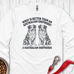 2 Australian Shepherds Long Sleeve Shirt Gift For Dog Lover
