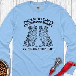 2 Australian Shepherds Long Sleeve Shirt Gift For Dog Lover