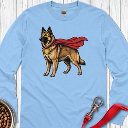 Belgian Tervuren Superhero Long Sleeve Shirt Gift For Dog Lover
