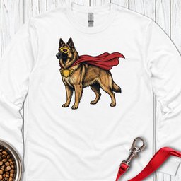 Belgian Tervuren Superhero Long Sleeve Shirt Gift For Dog Lover